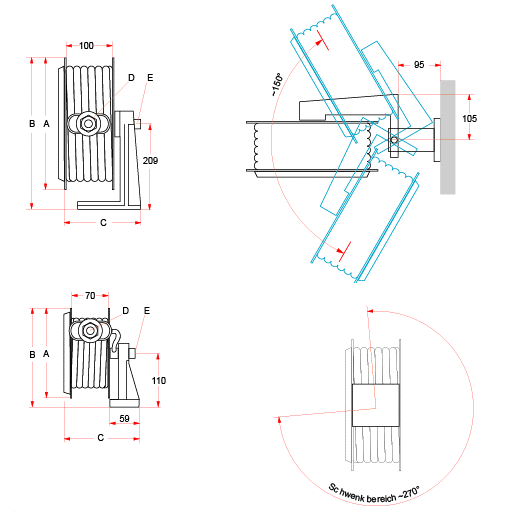 Dimensioned drawing BT 30813